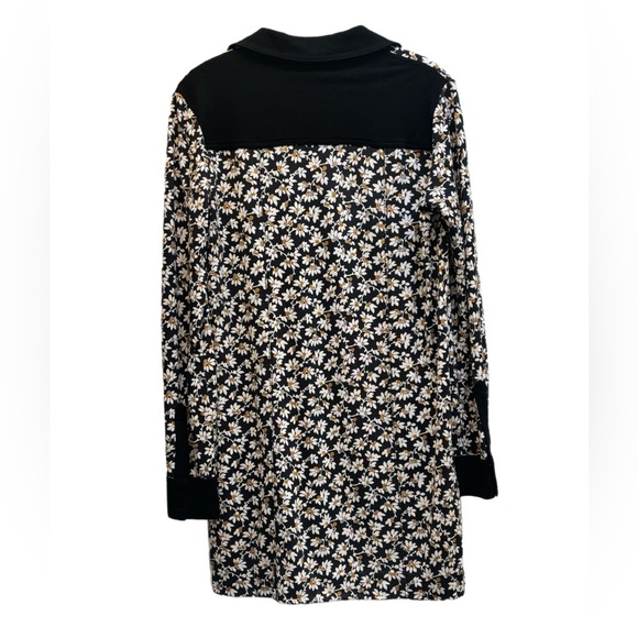 Diane von Furstenberg “Dilly” Daisy Print Silk Blend Long Sleeve Dress Size 4 🌼 - Picture 3 of 10